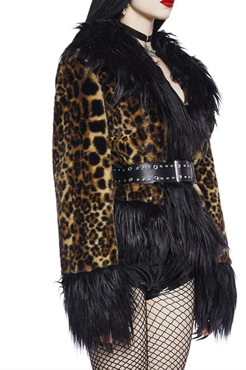 HCT1193 Wild Nights Faux Fur Jacket Outerwear