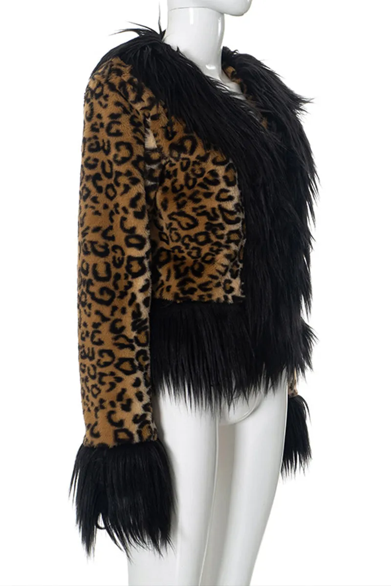 HCT1193 Wild Nights Faux Fur Jacket Outerwear
