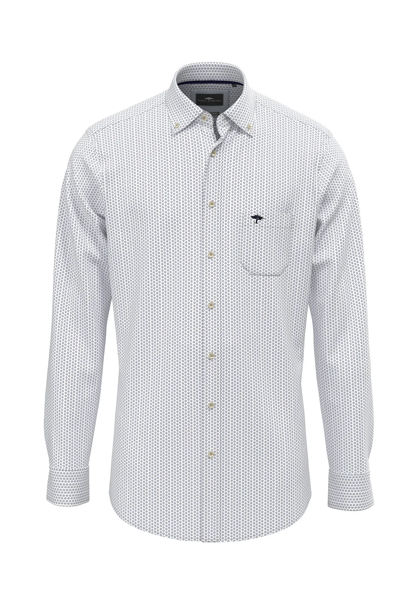 Hemd aus 100% Baumwolle mit Minimalprint