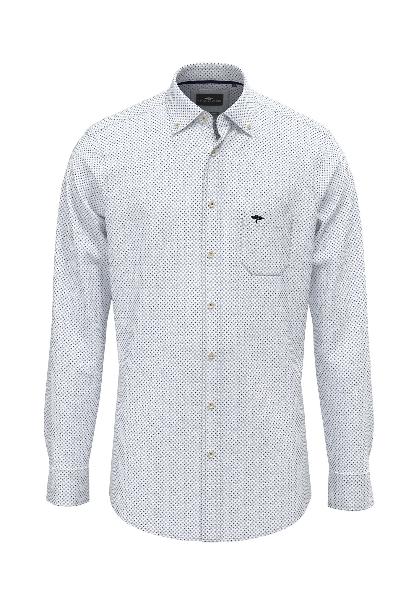 Hemd aus 100% Baumwolle mit Minimalprint