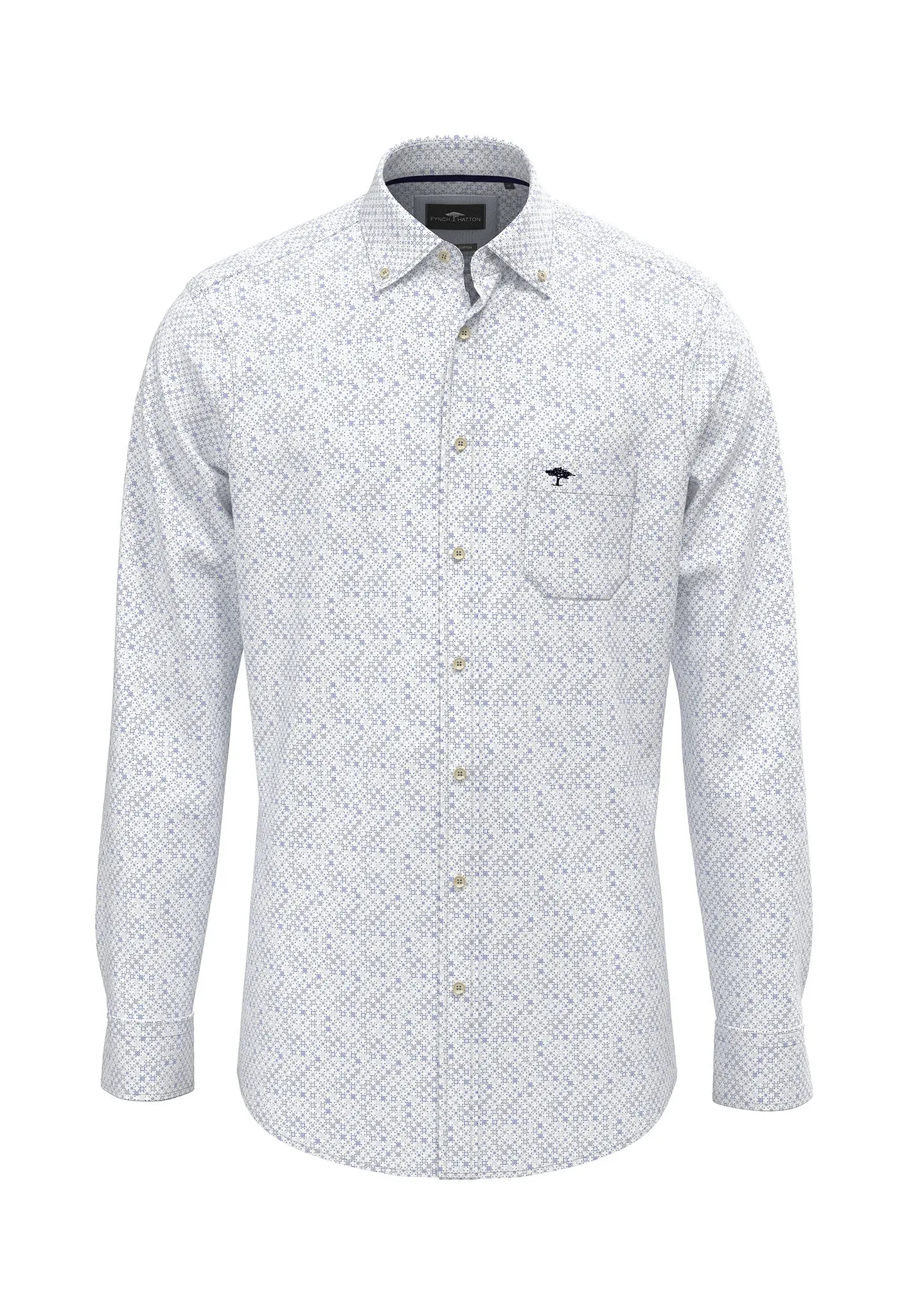 Hemd aus 100% Baumwolle mit Minimalprint