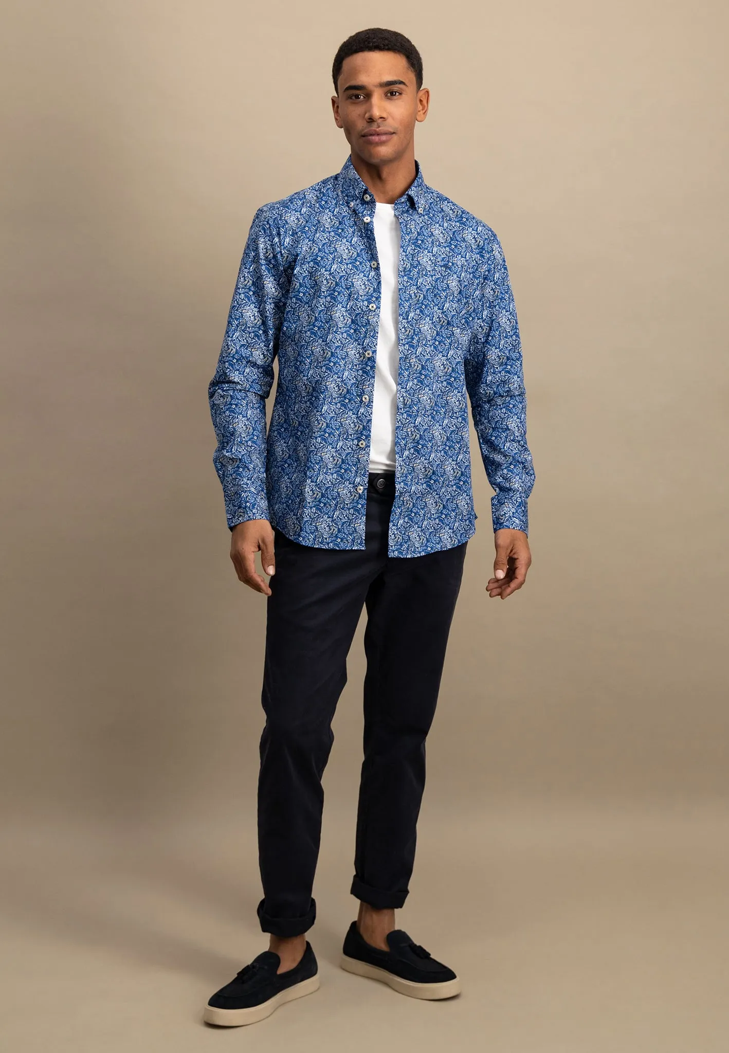 Hemd aus Baumwolle mit floralem Alloverprint