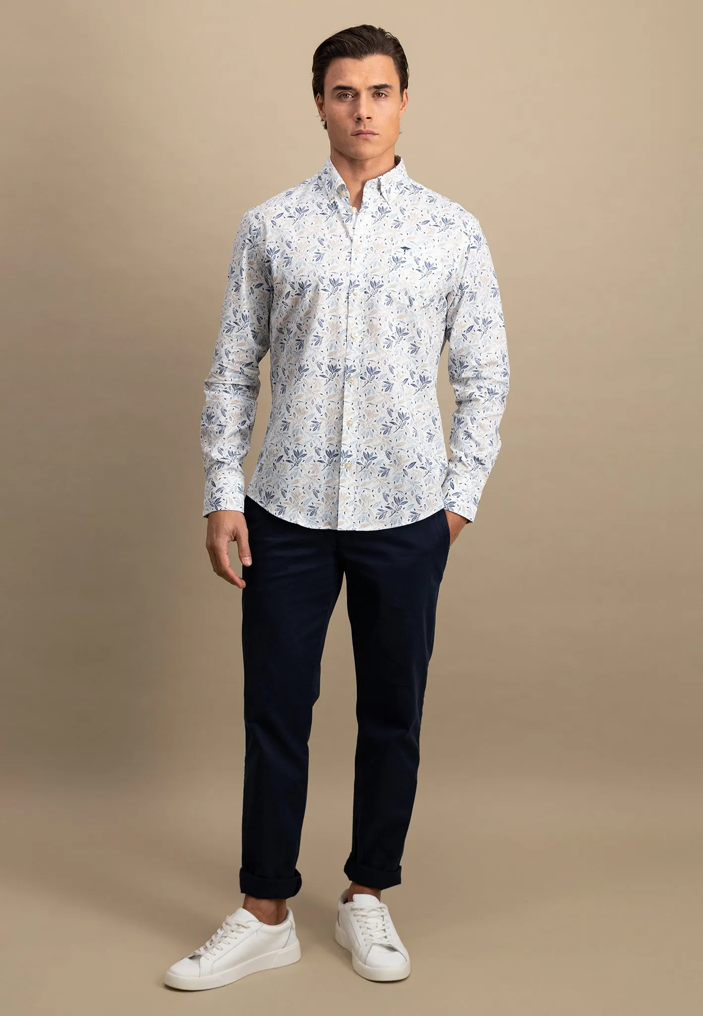 Hemd aus Baumwolle mit floralem Alloverprint