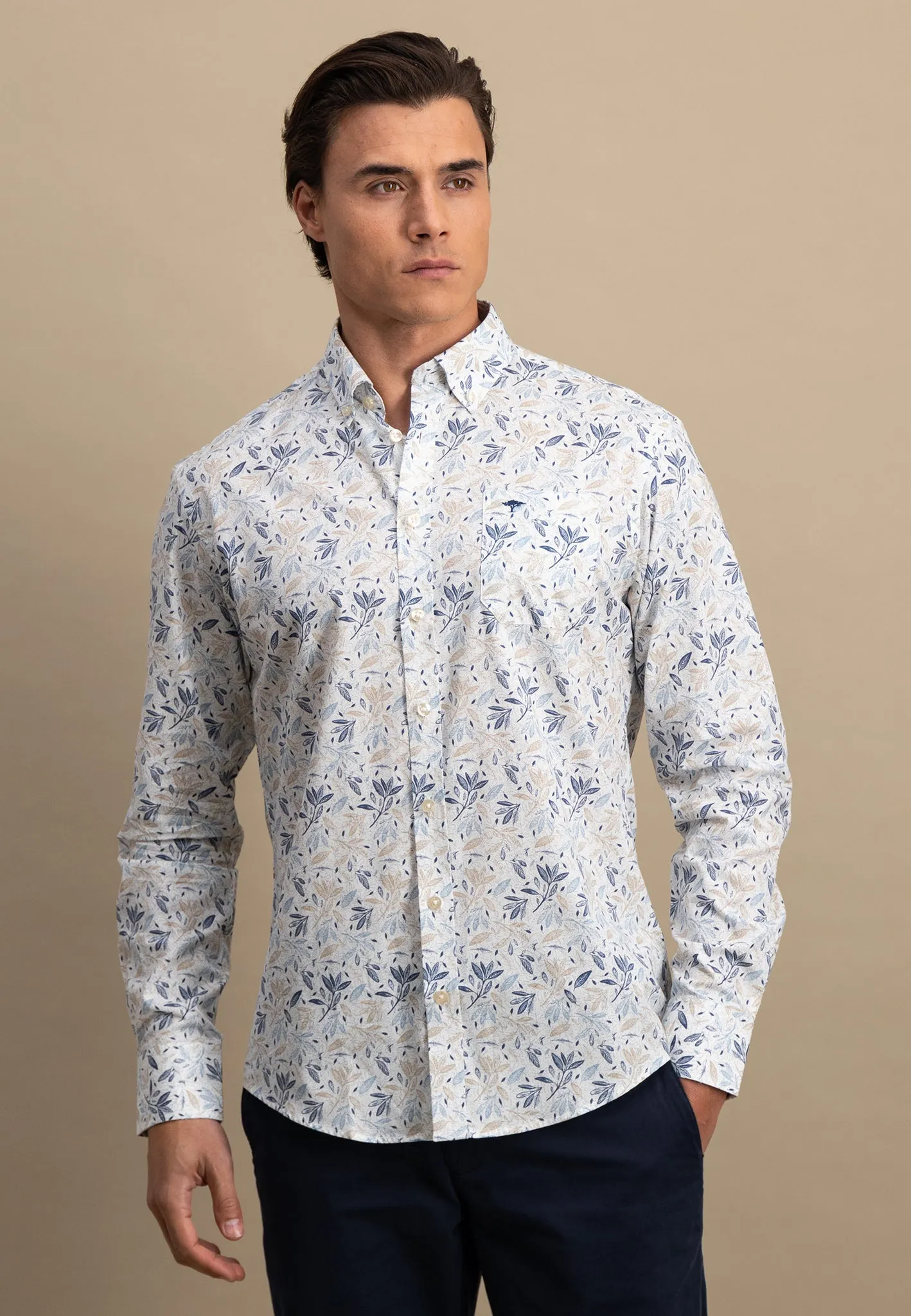 Hemd aus Baumwolle mit floralem Alloverprint