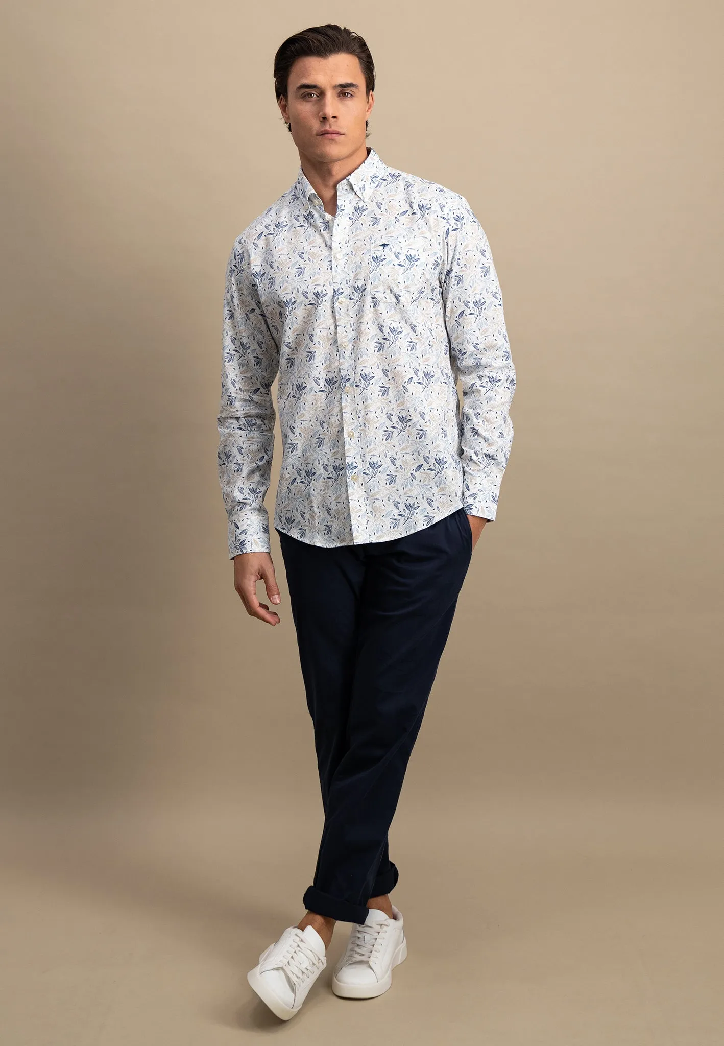 Hemd aus Baumwolle mit floralem Alloverprint