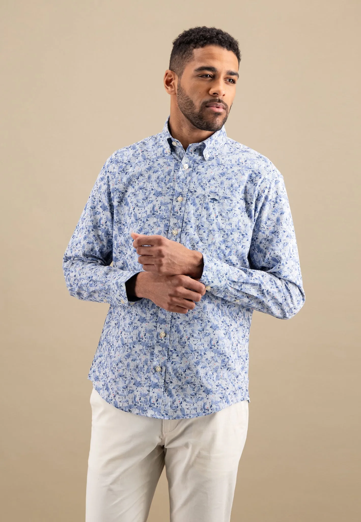 Hemd aus Baumwolle mit floralem Alloverprint