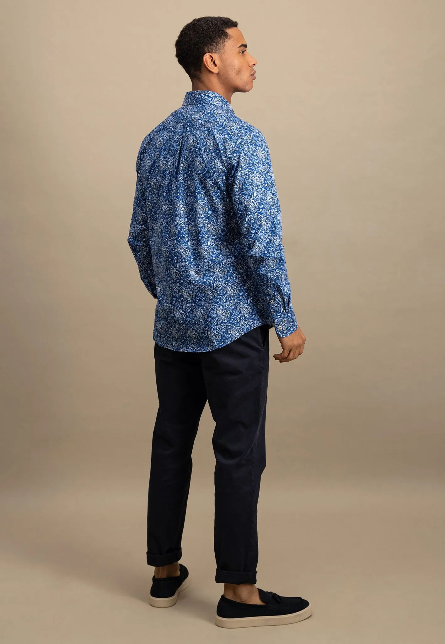 Hemd aus Baumwolle mit floralem Alloverprint