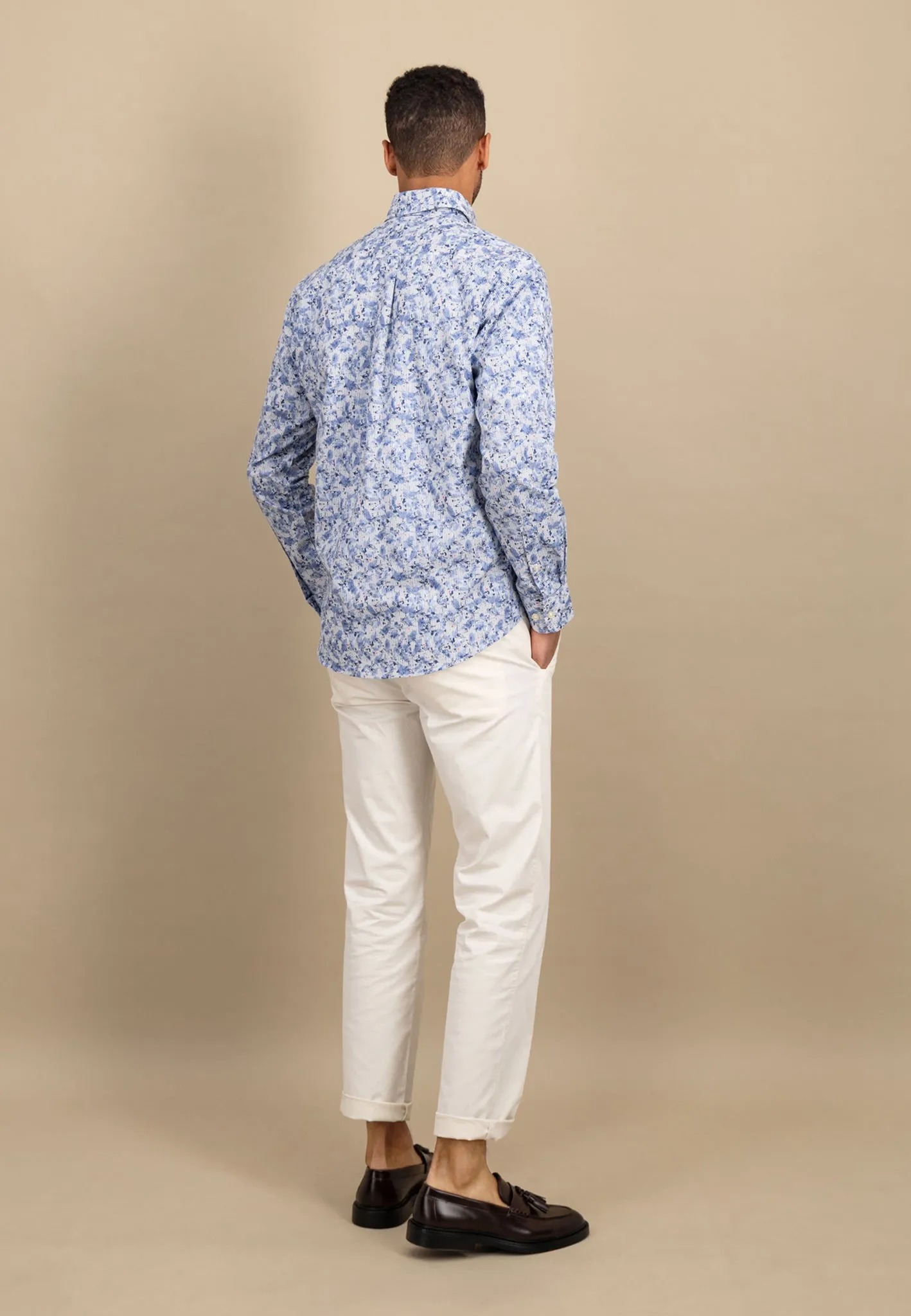 Hemd aus Baumwolle mit floralem Alloverprint