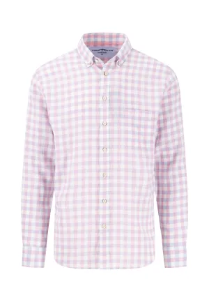 Hemd aus Leinen mit Button-Down-Kragen