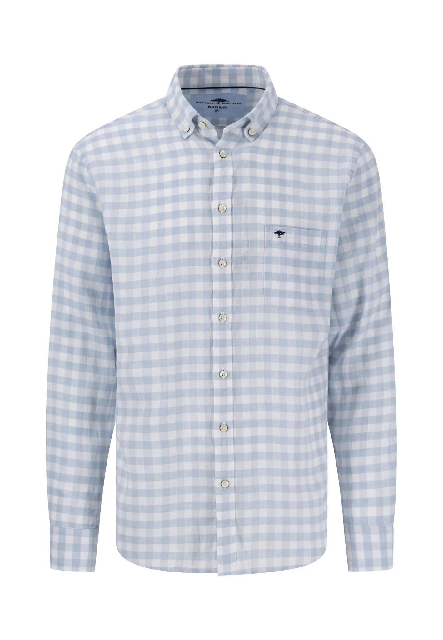 Hemd aus Leinen mit Button-Down-Kragen