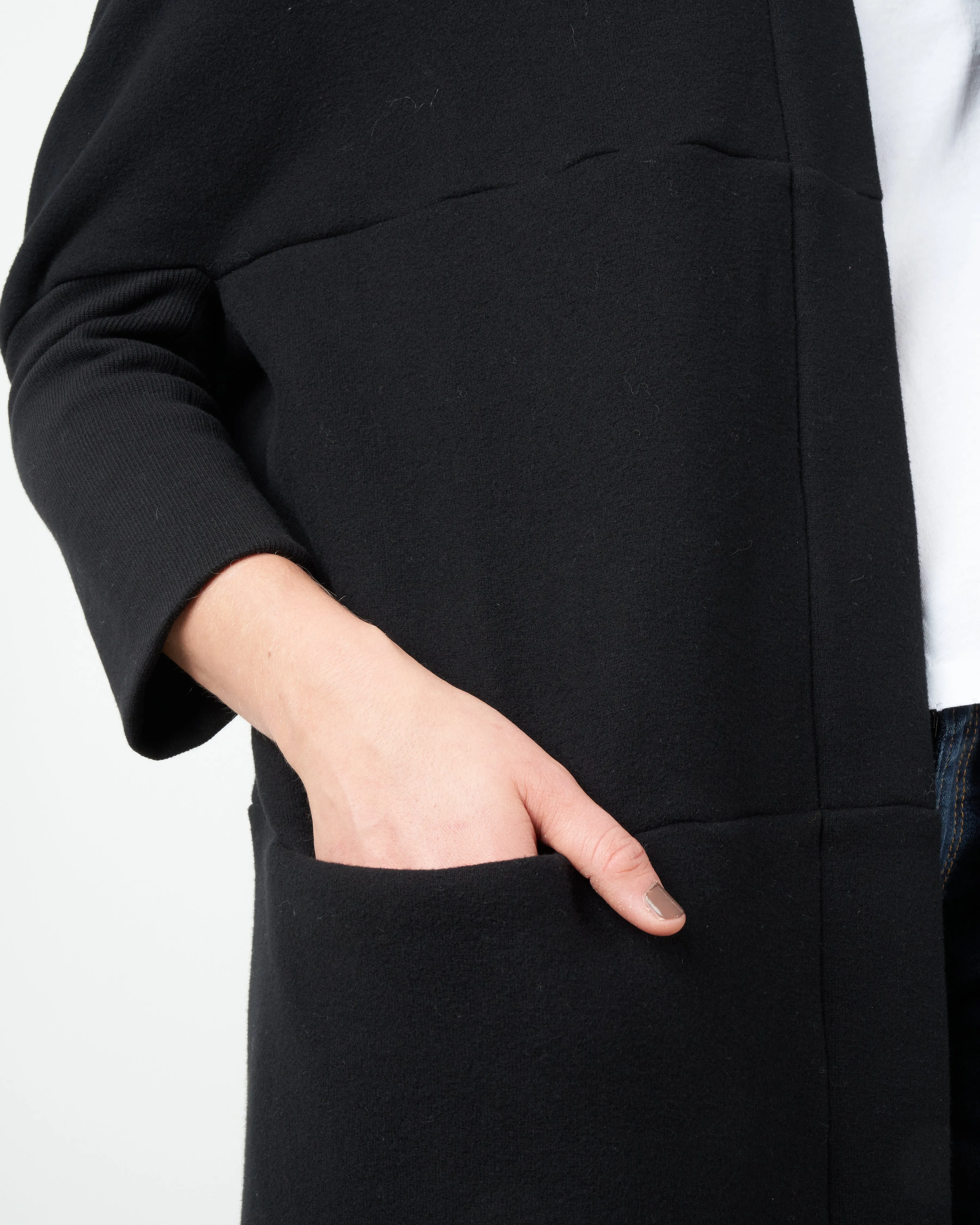 hexagon coat - black
