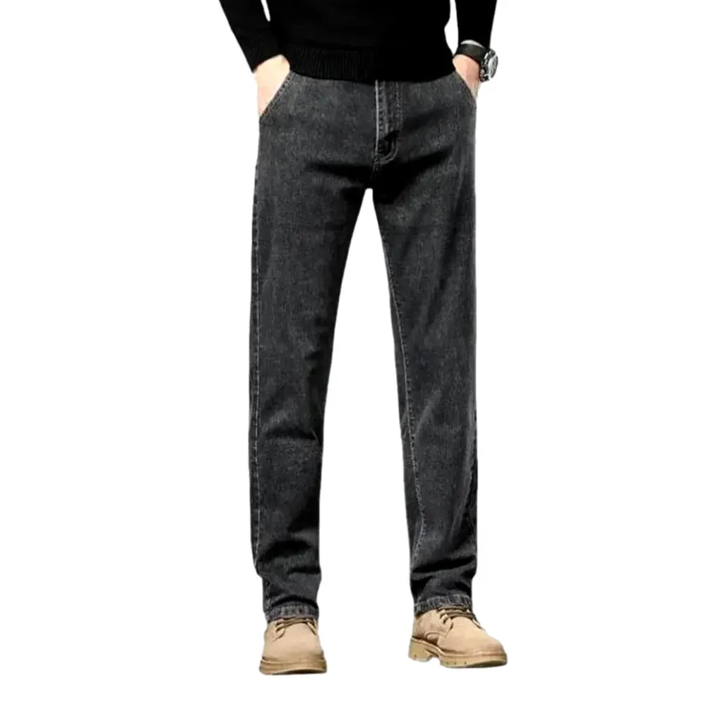 High-rise casual men's jeans