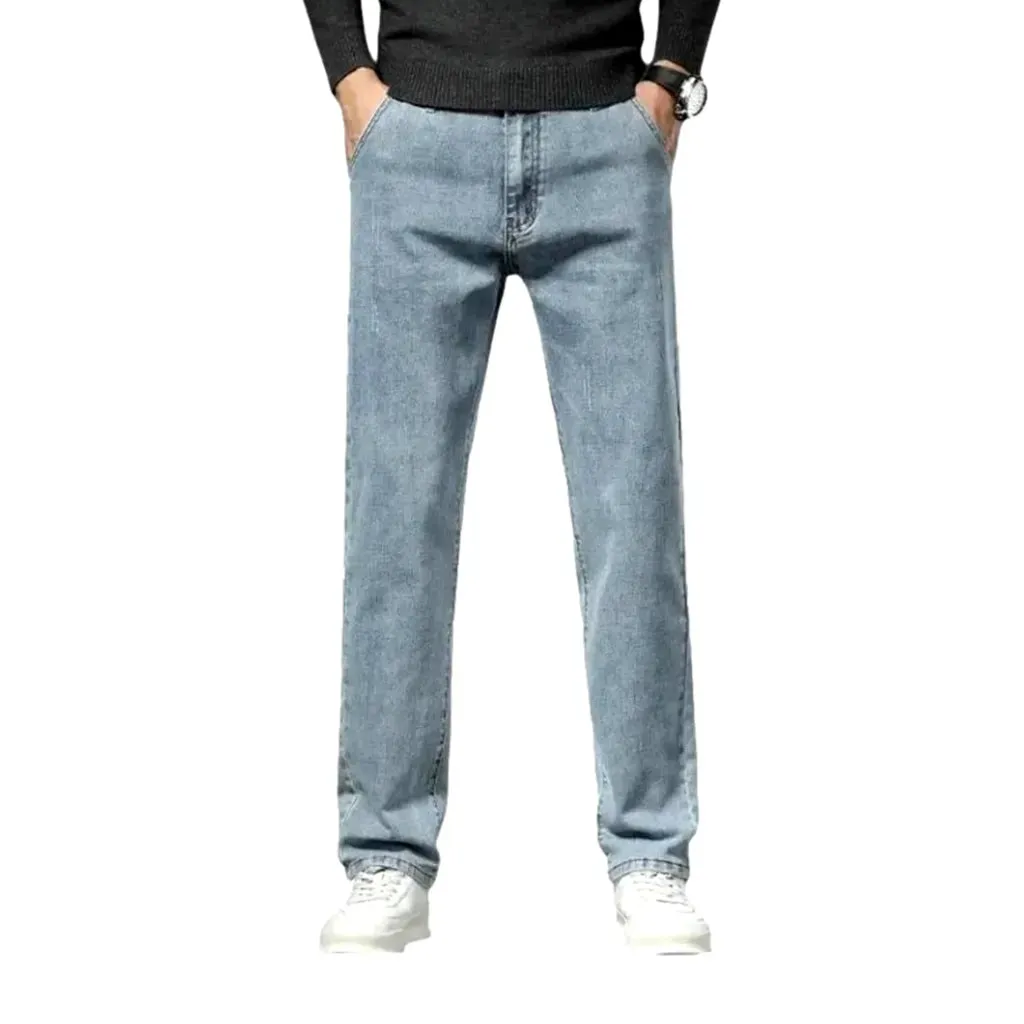 High-rise casual men's jeans