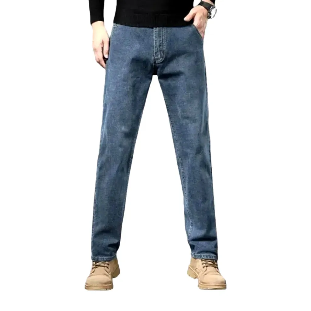 High-rise casual men's jeans