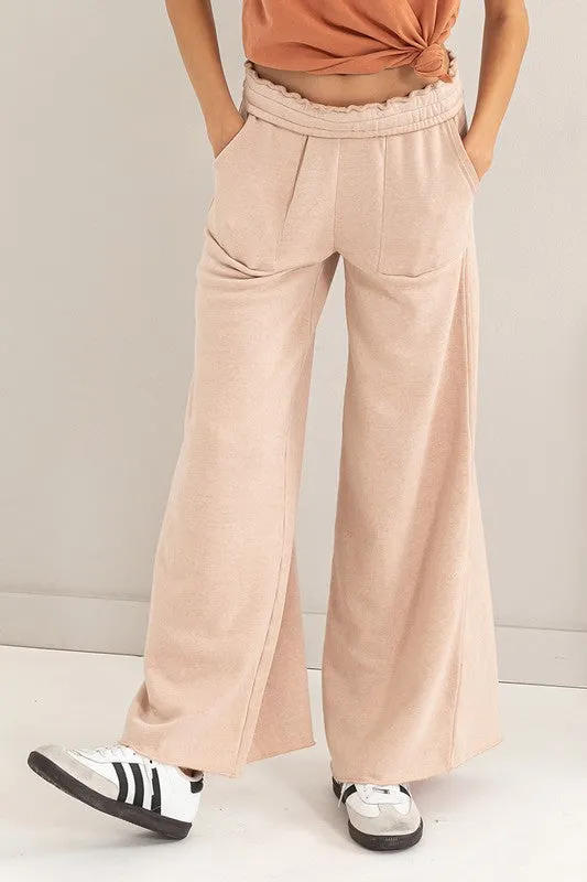 High Rise Wide Leg | Drawstring Pants