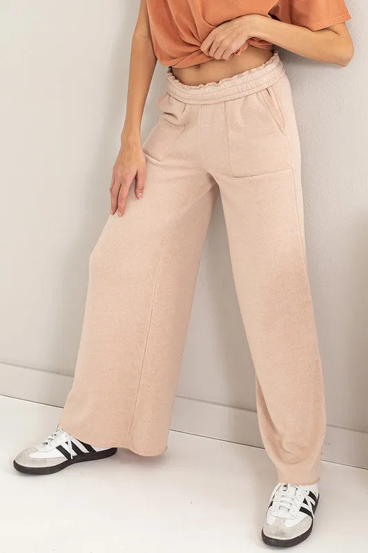 High Rise Wide Leg | Drawstring Pants