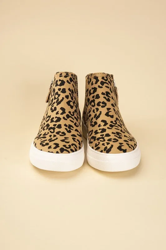 High Top Leopard Sneakers