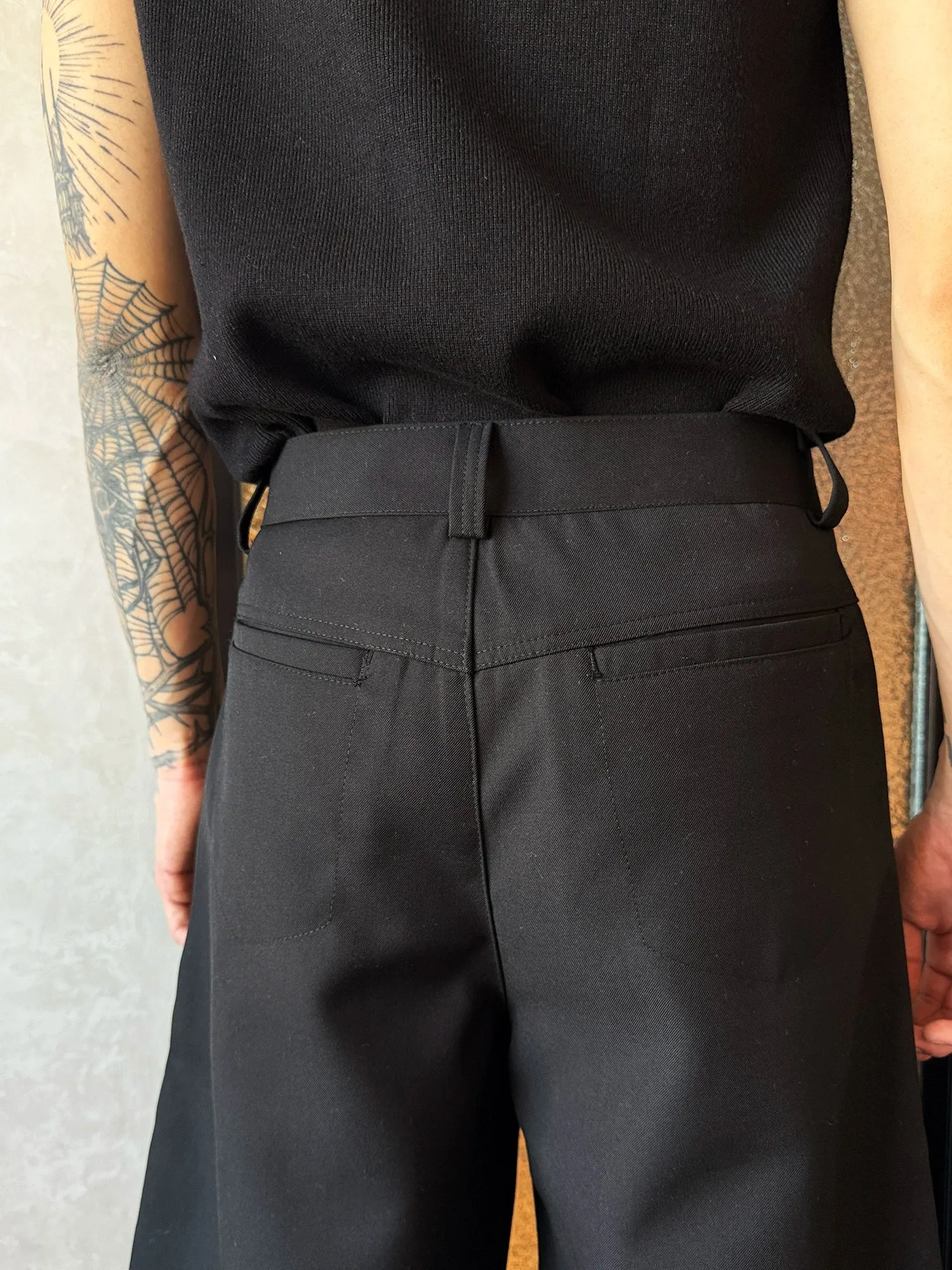 High-Waisted Wide-Leg Casual Pants