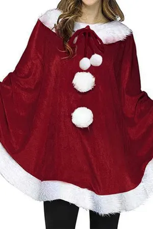 HTS1313 Santa Claus Cape Poncho Outerwear