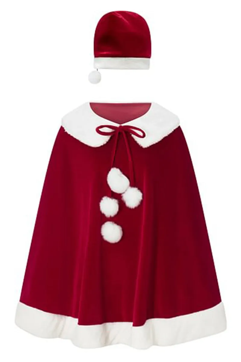 HTS1313 Santa Claus Cape Poncho Outerwear