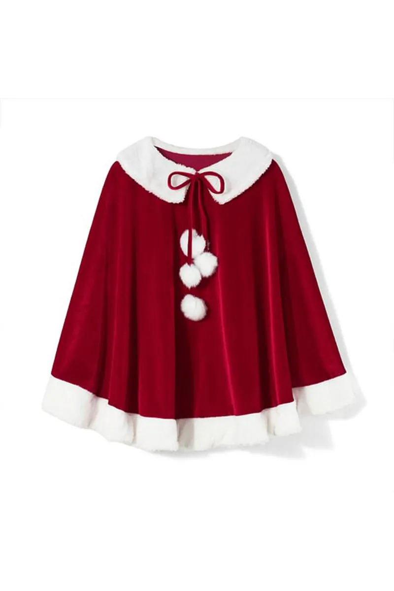 HTS1313 Santa Claus Cape Poncho Outerwear