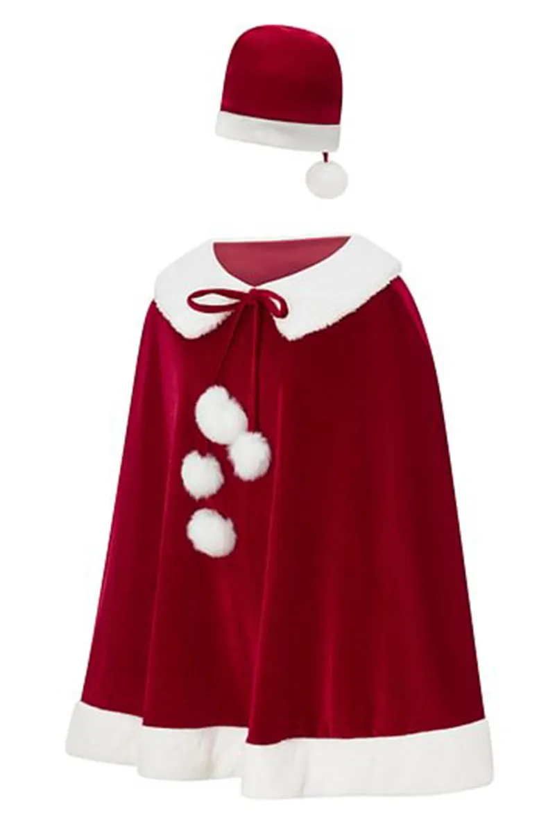 HTS1313 Santa Claus Cape Poncho Outerwear