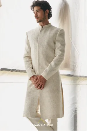 Ivory jaal sherwani