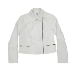 Jack by Dakota Faux Leather Jacket White - Small