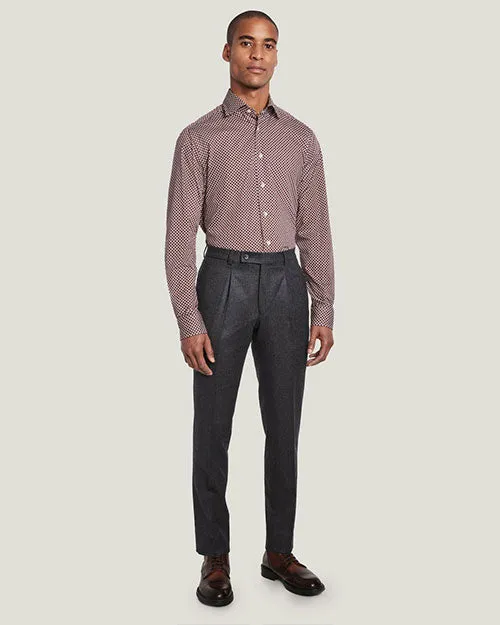 JACK VICTOR | Rosemount Geometric Sport Shirt | Burgundy