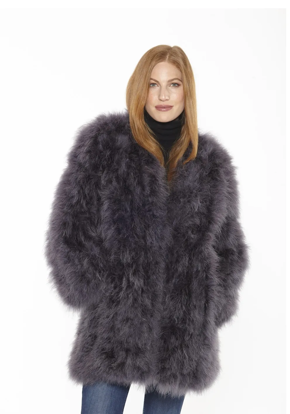 Jacket, Feather 3/4 Length - Linda Richards - Style FT80