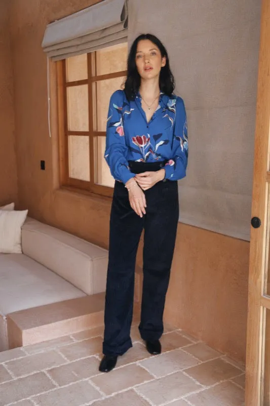 Joyce Blouse - Blue Magnolias