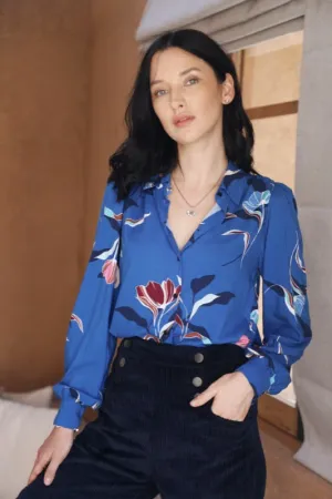 Joyce Blouse - Blue Magnolias