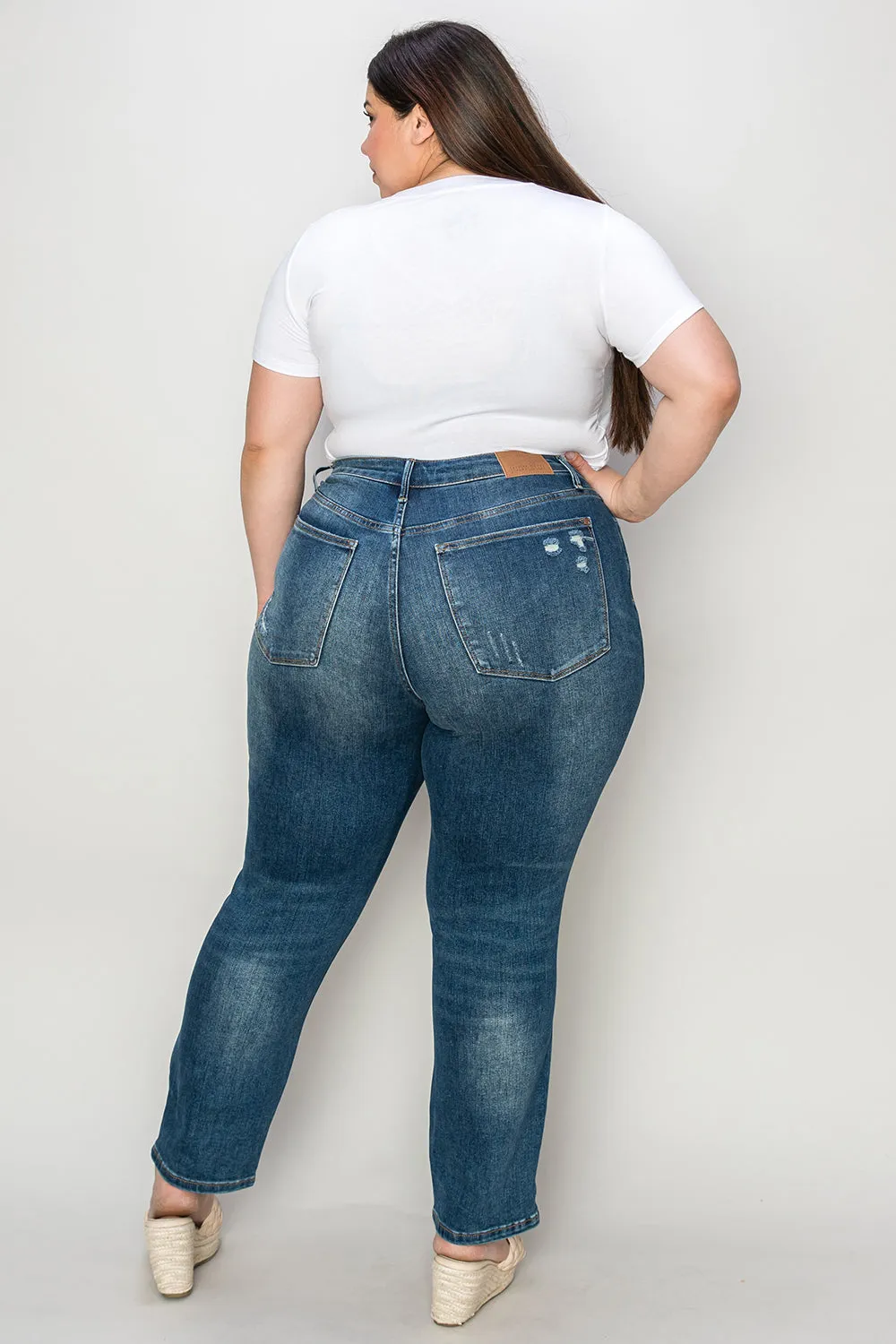 Judy Blue Regular/Plus Size Tummy Control High Waist Slim Jeans