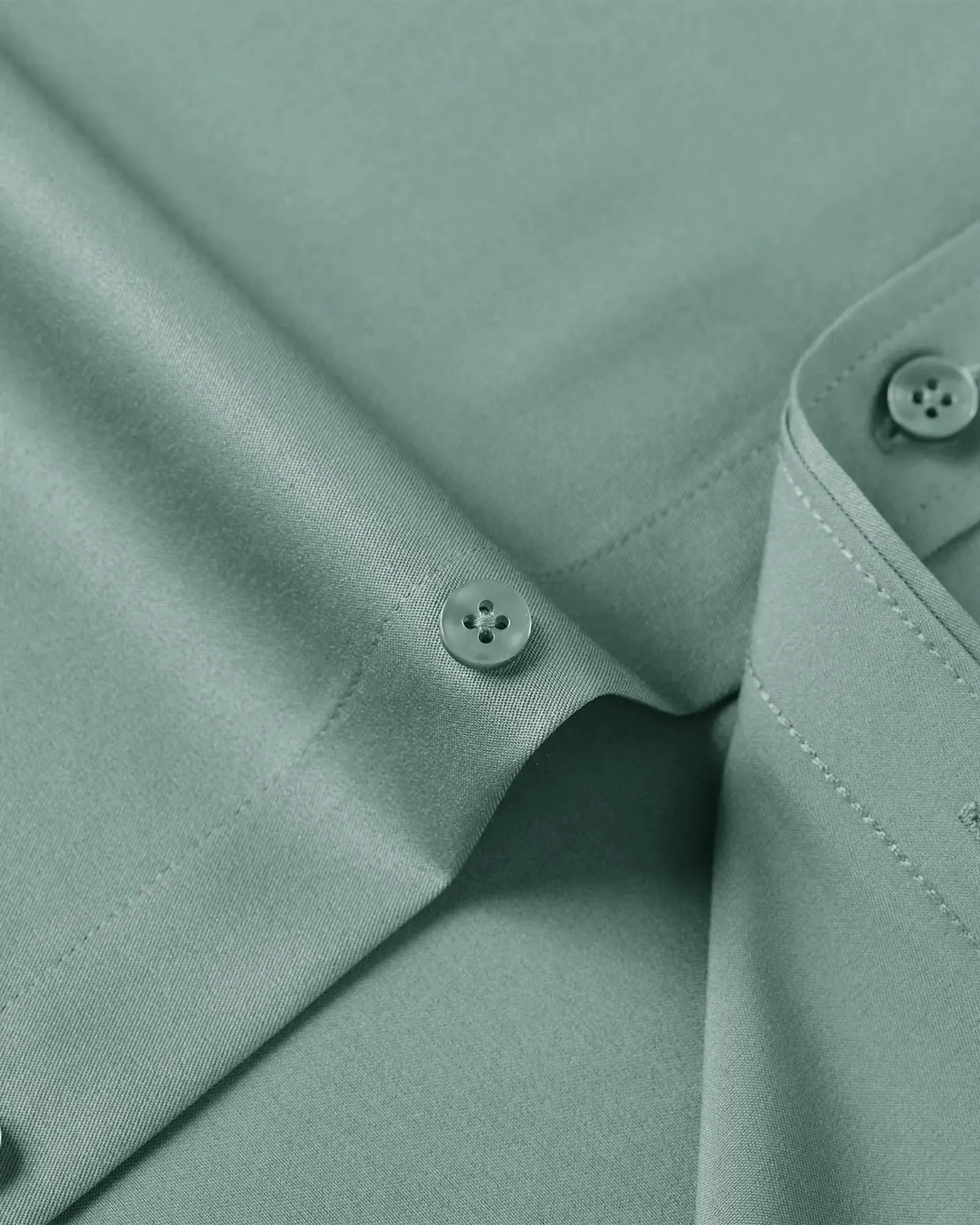 J.VER Men's Dress Shirts Solid Long Sleeve Stretch Wrinkle-Free Formal Shirt Business Casual Button Down Shirts Vintage Green Medium