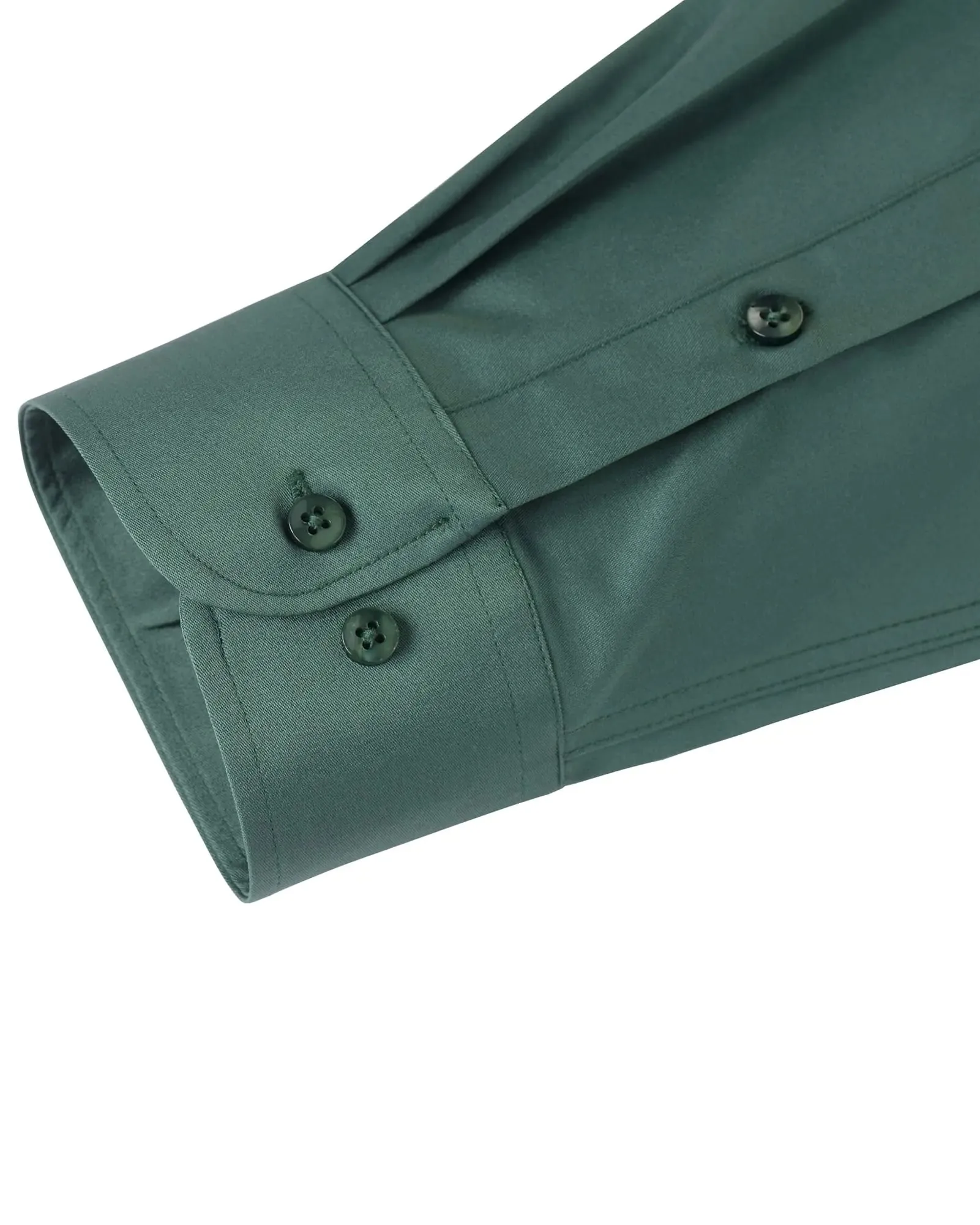 J.VER Men's Dress Shirts Solid Long Sleeve Stretch Wrinkle-Free Formal Shirt Business Casual Button Down Shirts Vintage Green Medium