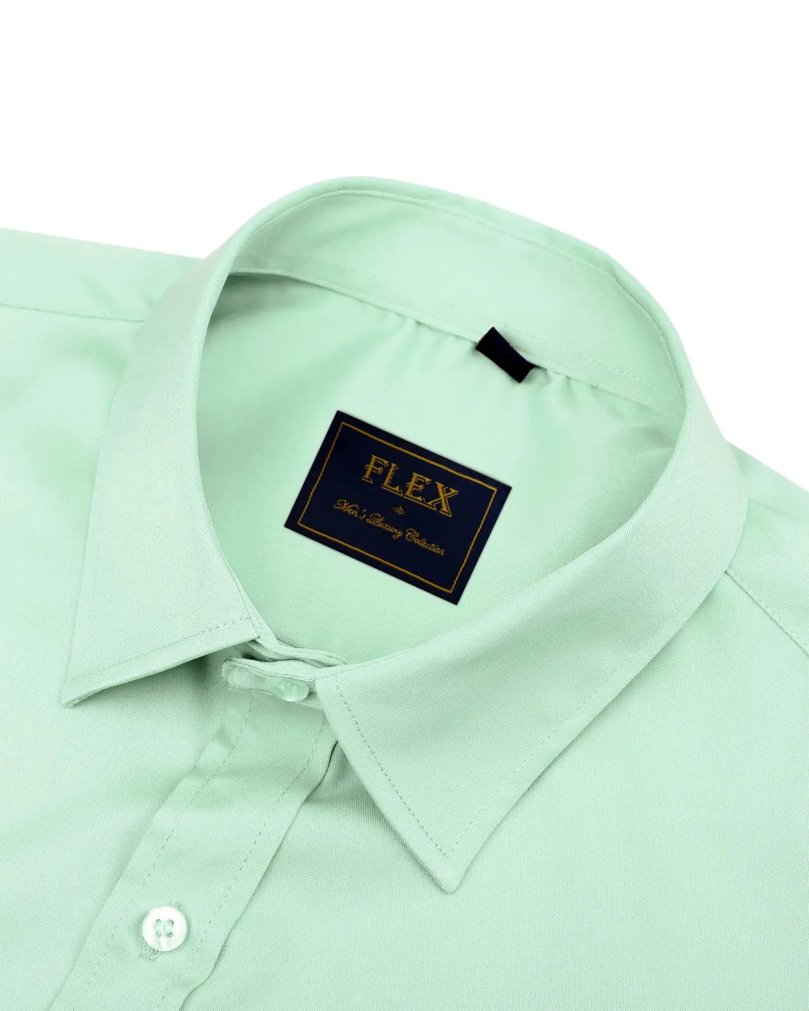 J.VER Men's Dress Shirts Solid Long Sleeve Stretch Wrinkle-Free Formal Shirt Business Casual Button Down Shirts Vintage Green Medium