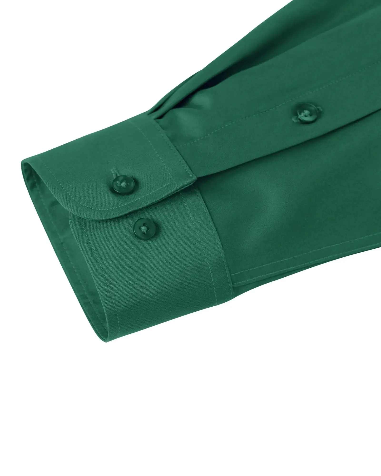 J.VER Men's Dress Shirts Solid Long Sleeve Stretch Wrinkle-Free Formal Shirt Business Casual Button Down Shirts Vintage Green Medium