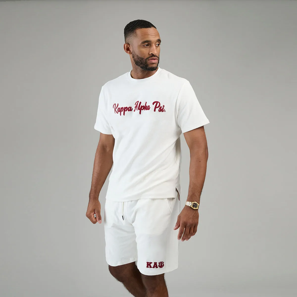 Kappa Alpha Psi Terry Script Crewneck (Krimson) - FINAL SALE