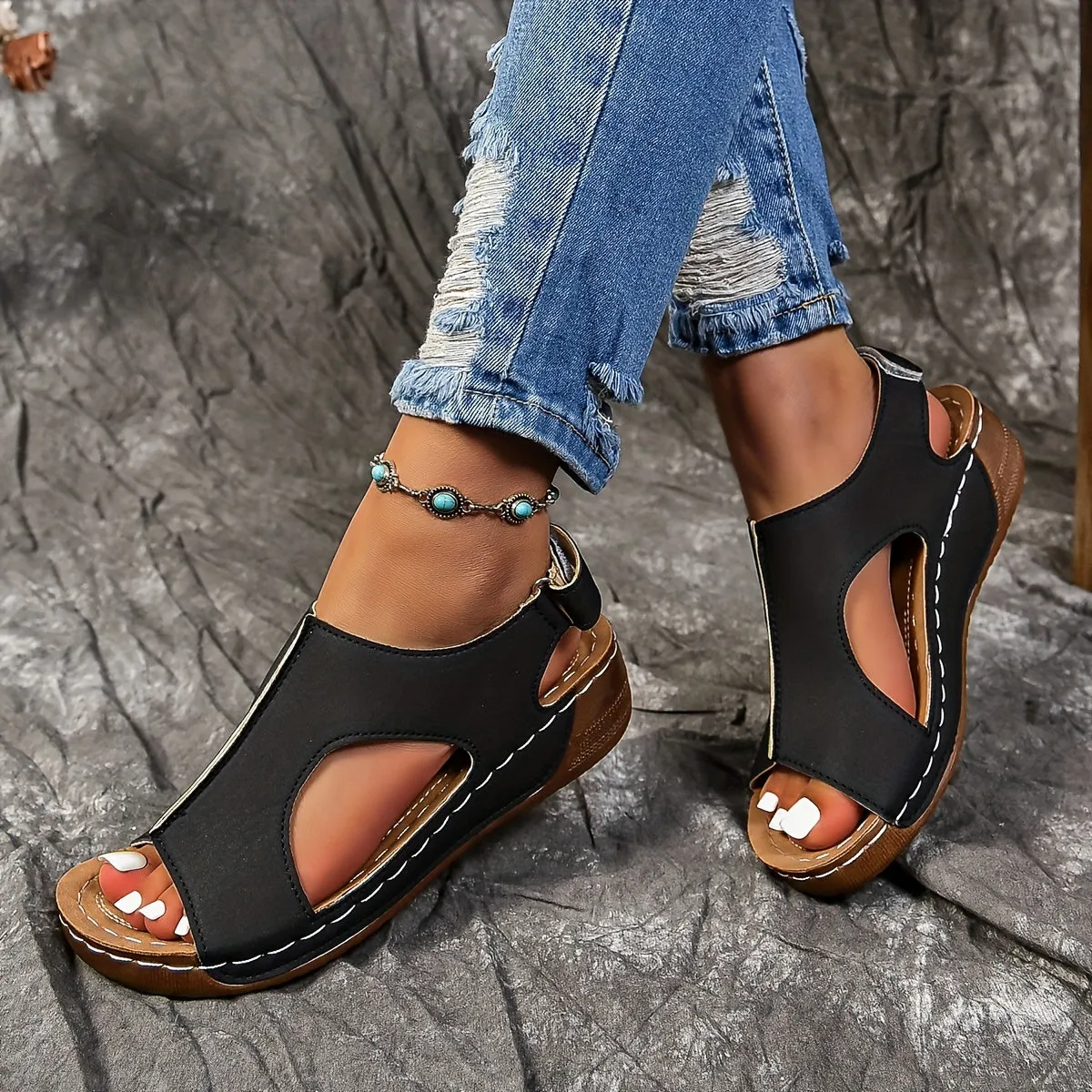 Karen - Casual leather orthopedic sandals