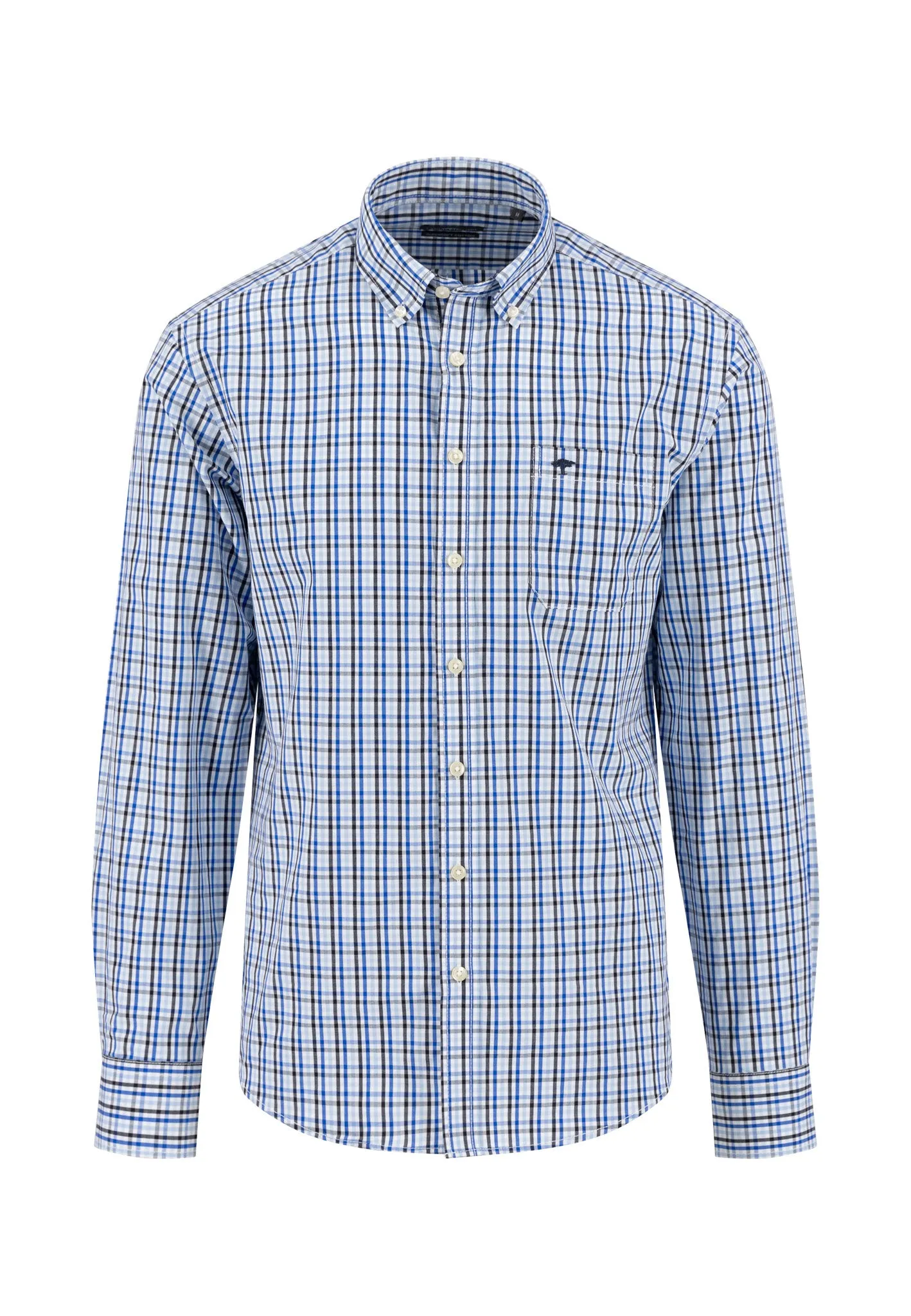 Kariertes Hemd aus Baumwolle mit Button-Down-Kragen