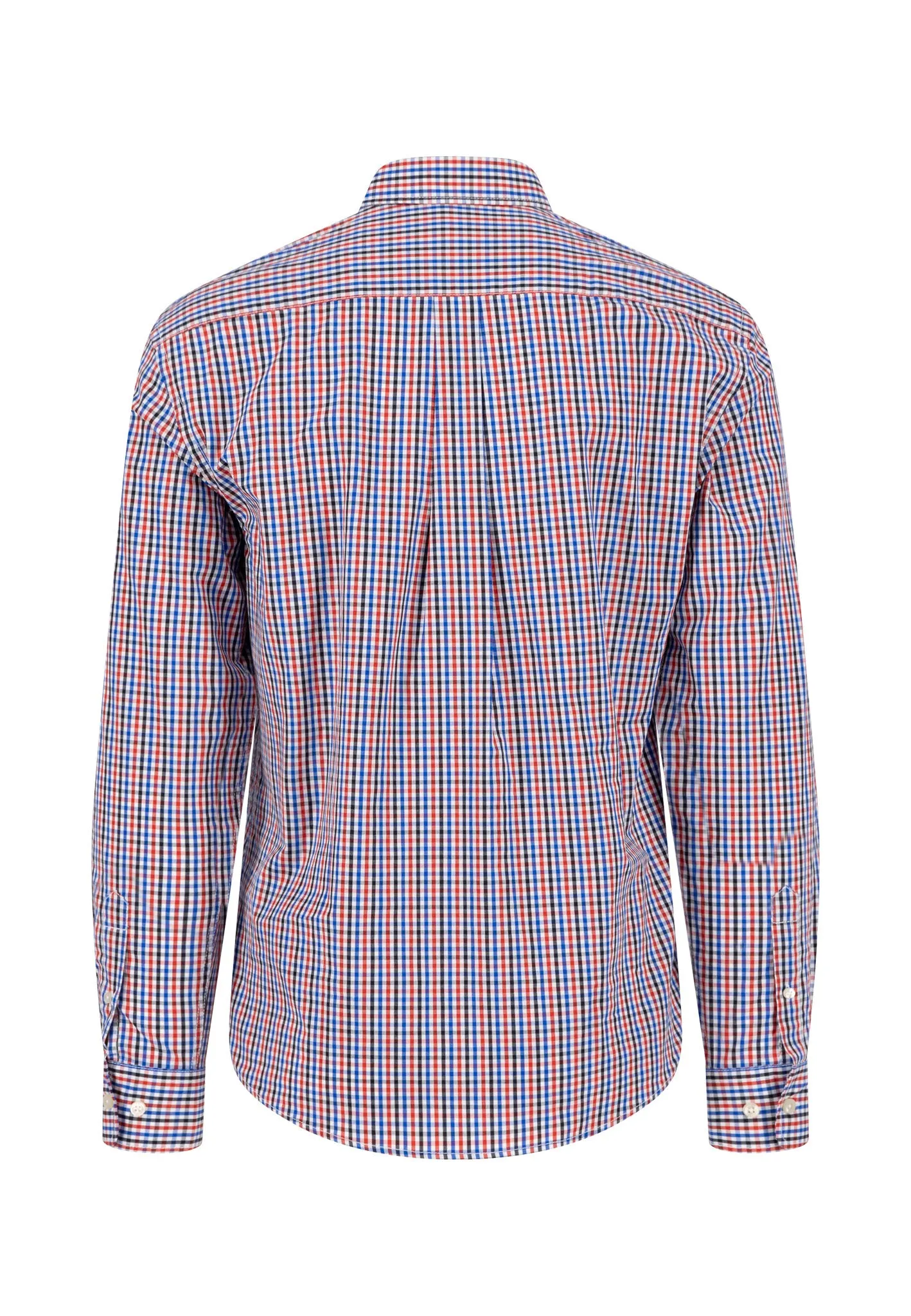 Kariertes Hemd aus Baumwolle mit Button-Down-Kragen
