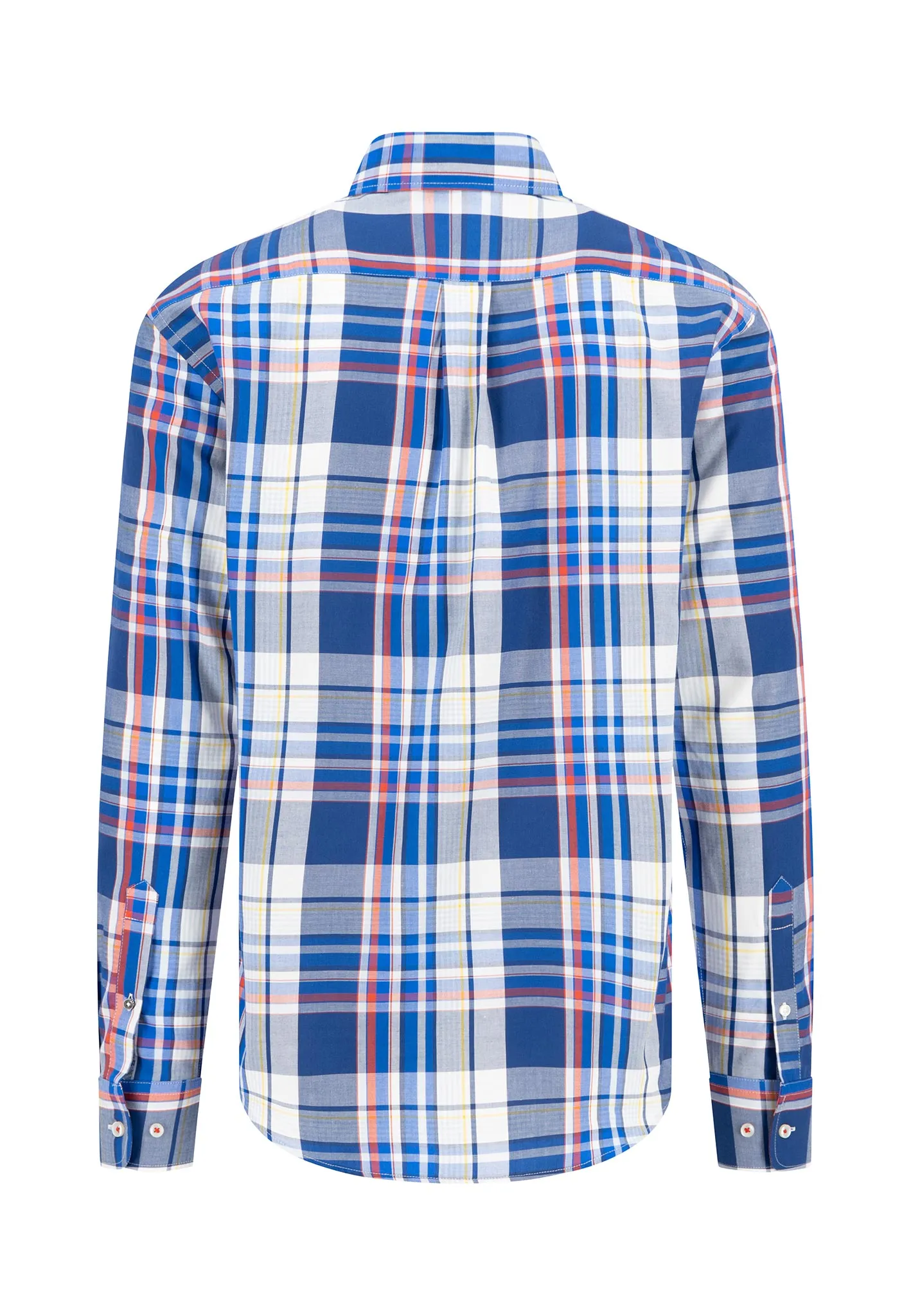 Kariertes Hemd aus Baumwolle mit Button-Down-Kragen