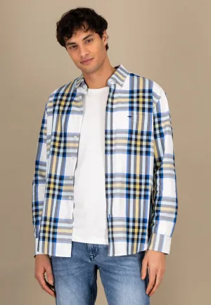 Kariertes Hemd aus Baumwolle mit Button-Down-Kragen