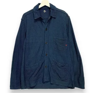 [L] 45rpm Woven Cotton Indigo Work Smock Jacket Coat