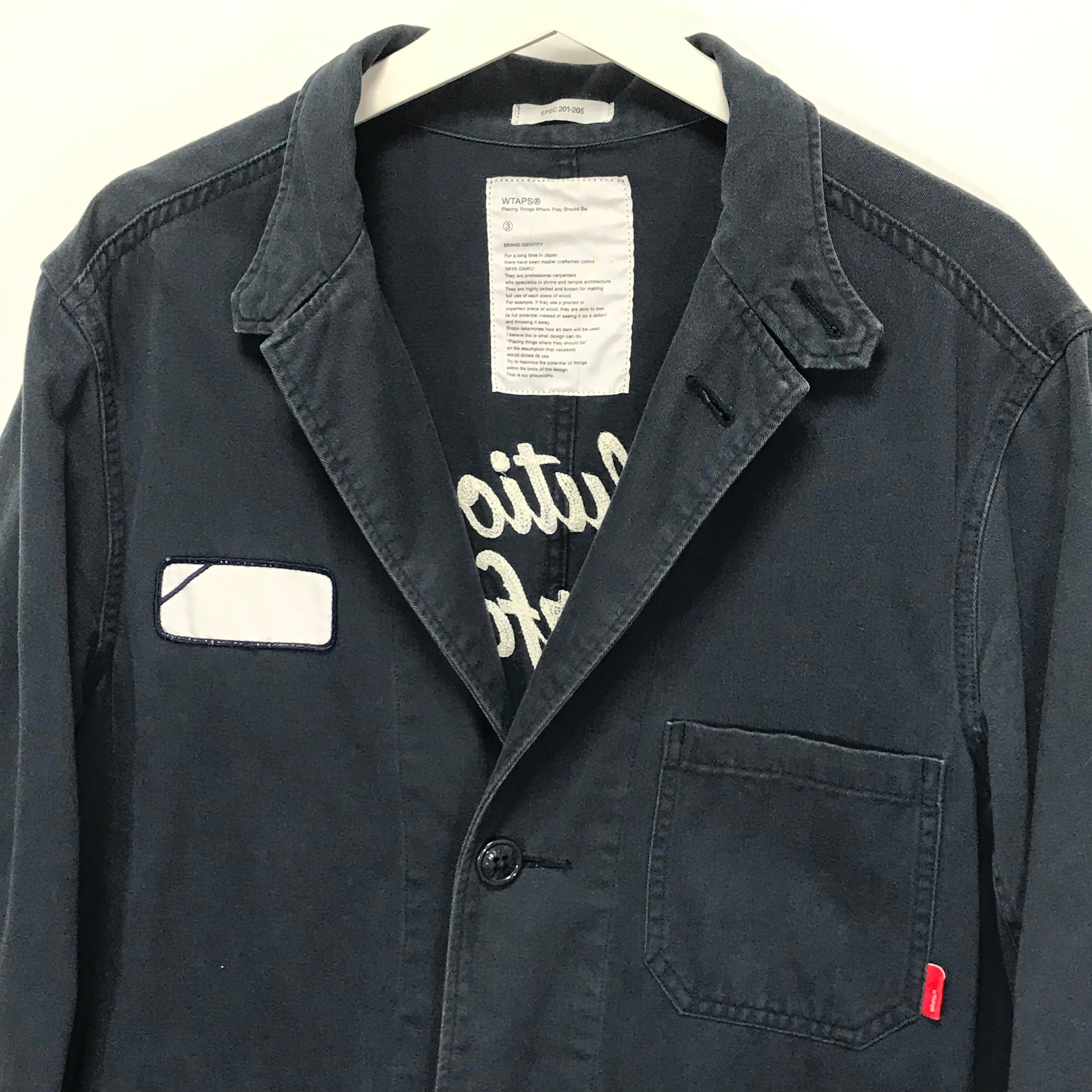 [L] WTaps 11AW Revolutionary Warfare Shop Coat Navy