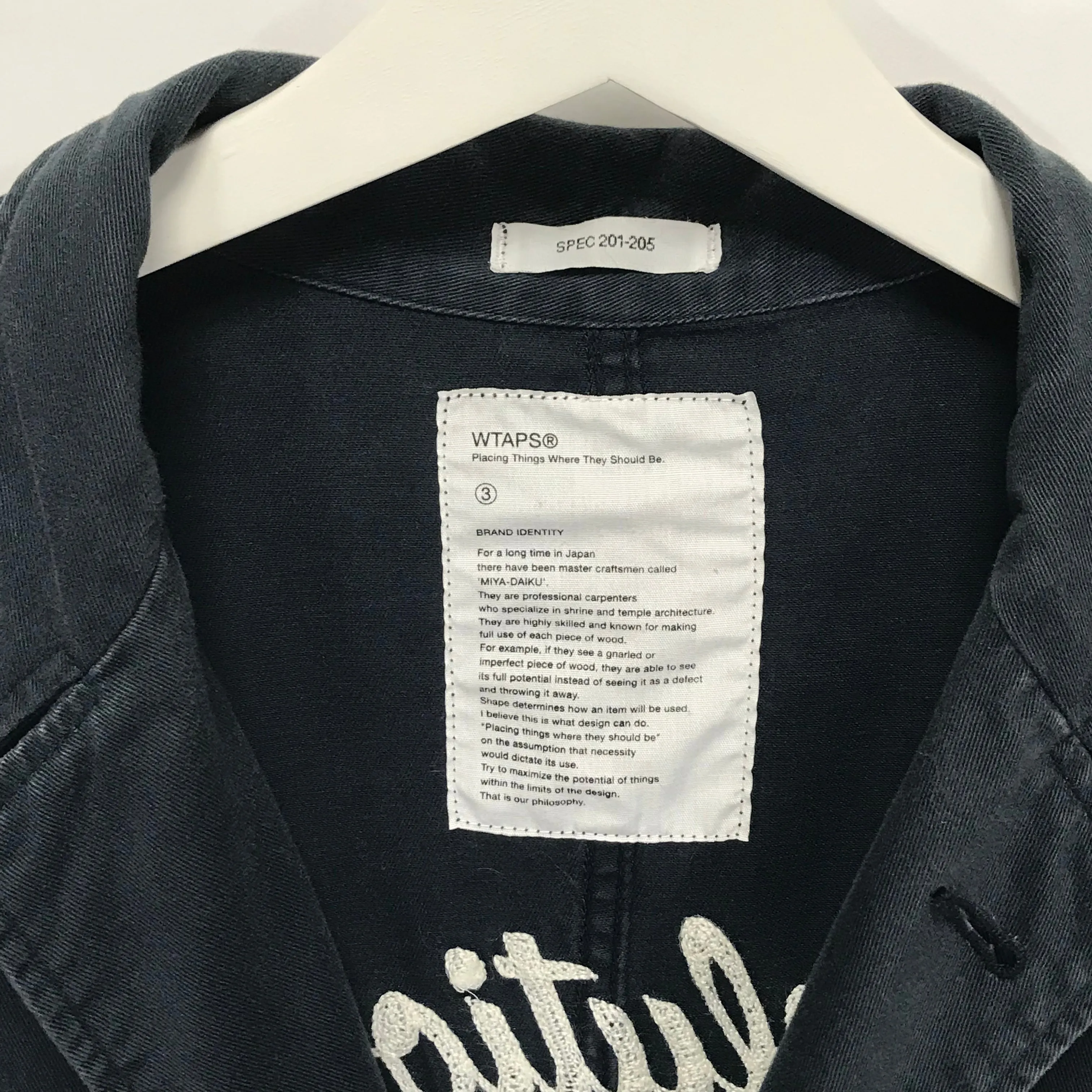 [L] WTaps 11AW Revolutionary Warfare Shop Coat Navy