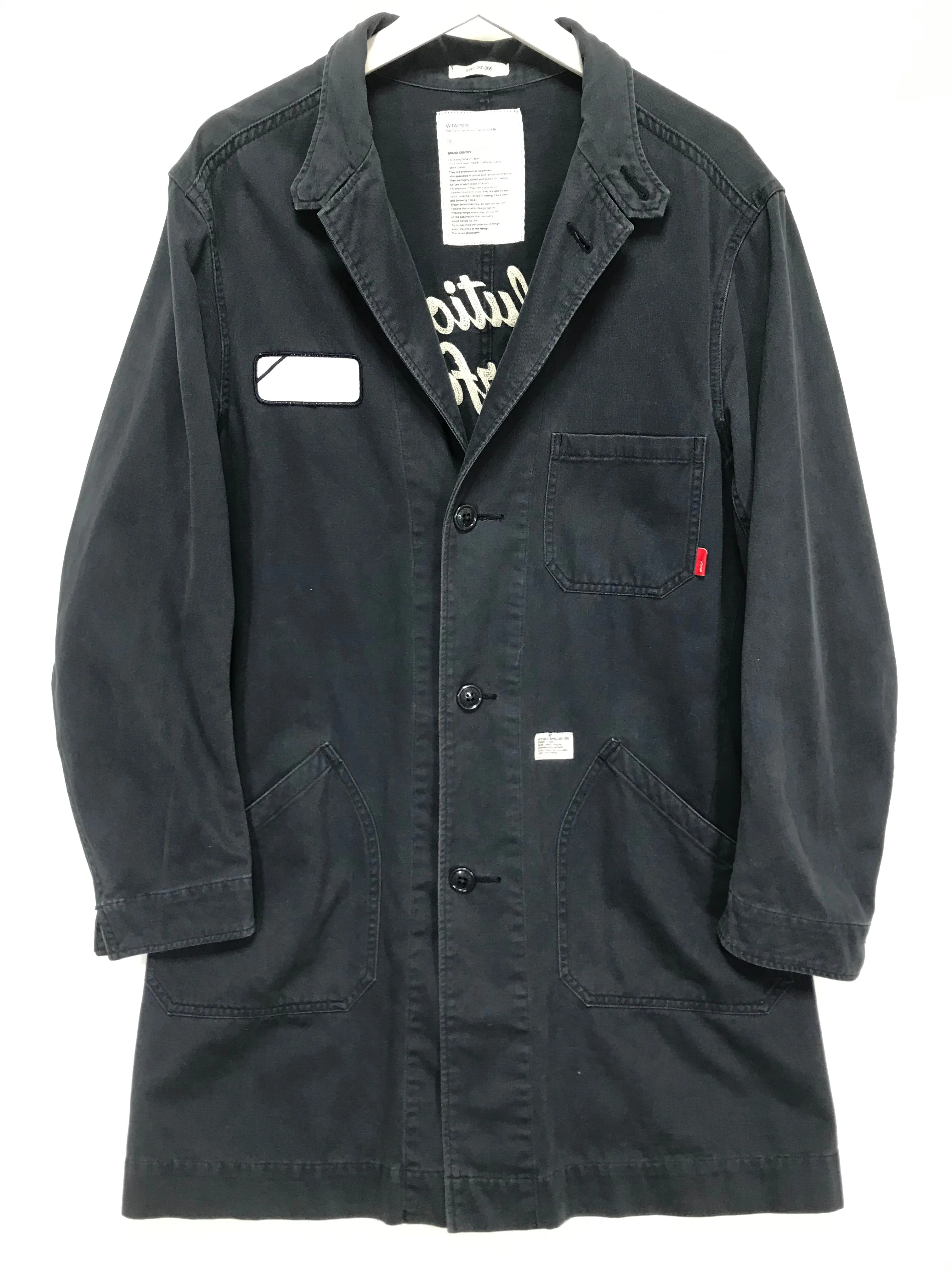 [L] WTaps 11AW Revolutionary Warfare Shop Coat Navy