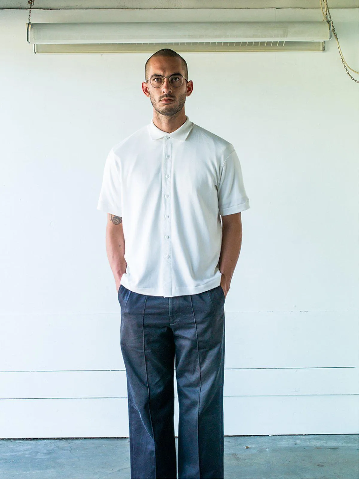 Lady White Co. Placket Polo White