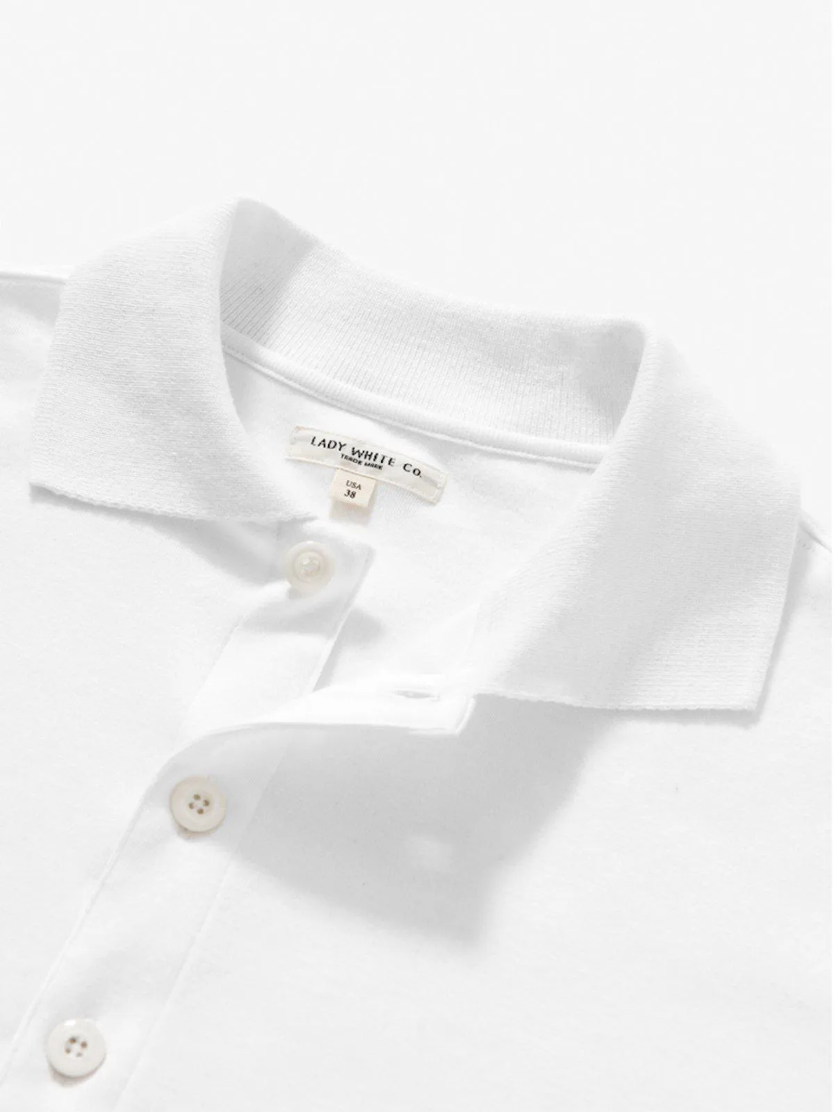 Lady White Co. Placket Polo White