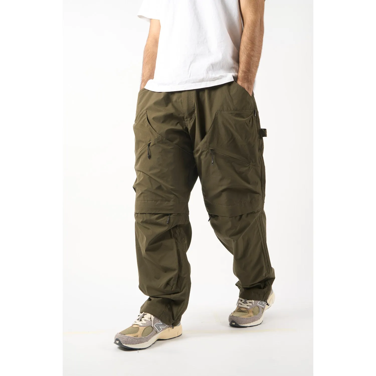 LAKH Patched Worker Pants Olive